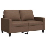 Cumpara ieftin Canapea cu 2 locuri, maro, 120 cm, material textil