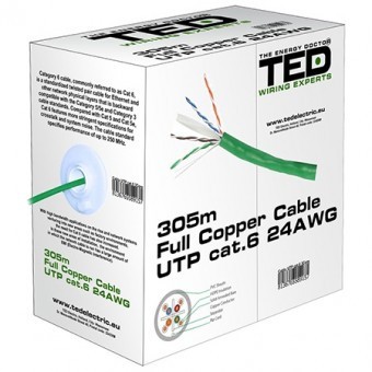 Cablu utp cat 6 cupru 0.5mm 305m ted electric