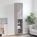 VidaXL Dulap &icirc;nalt, gri sonoma, 34,5x34x180 cm, lemn prelucrat