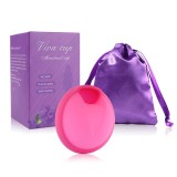 Disc menstrual TrendiShop&reg; din silicon medicinal, Marimea S, ecologic, reutilizabil, confortabil, cu inel pentru prevenirea scurgerii, Capacitate 30ml
