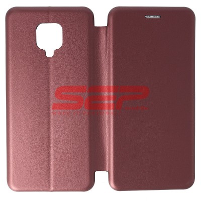 Toc FlipCover Round Xiaomi Redmi Note 9 Pro Wine Red foto
