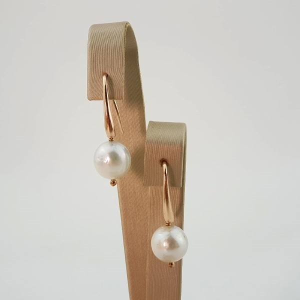 Cercei Grace din perle albe