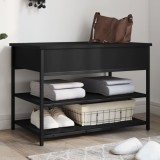 Cumpara ieftin Bancă de pantofi, negru, 70x42,5x50 cm, lemn prelucrat