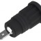 Conector banană 4mm soclu 36A 1kV negru nichelat