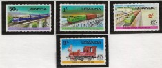 Uganda 1976 - Locomotive, trenuri, serie neuzata foto
