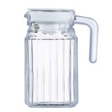 Carafa eleganta Pufo Simply din sticla pentru apa, limonada, suc, sos, 0.5 L, transparent