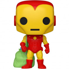 Figurina Funko POP Marvel Holiday - Iron Man with Bag