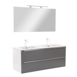 Mobilier complet de baie Vario Trim 120 alb-antracit