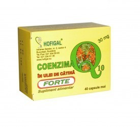 Coenzima Q10 in ulei de catina Forte 30 mg 40 capsule - Hofigal Coenzima Q10 in ulei de catina Forte 30 mg 40 capsule - Hofigal