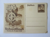 Carte postala militara necirculata Germania nazista 1938-SA Reichswettkampfe, Printata