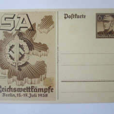 Carte postala militara necirculata Germania nazista 1938-SA Reichswettkampfe