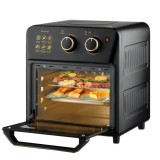 Airfryer 12l, 6 programe, 1360W, circulatie aer 360, otel, negru