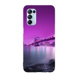 Husa compatibila cu Oppo A54 5G model Cityscape night view, Silicon, TPU, Viceversa, Transparent, Carcasa