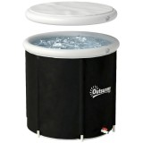 Outsunny Cadă cu Gheață 280L, Cadă pentru Imersiune &icirc;n Terapia Rece cu Capac și Pompă, Cadă Gonflabilă pentru Recuperare/Terapie pentru Interior și Ex