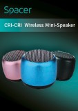 BOXA SPACER portabila bluetooth, Cri-Cri-BK, RMS: 3W, control volum, acumulator 300mAh, timp de functionare pana la 2 ore, distanta de functionare pan