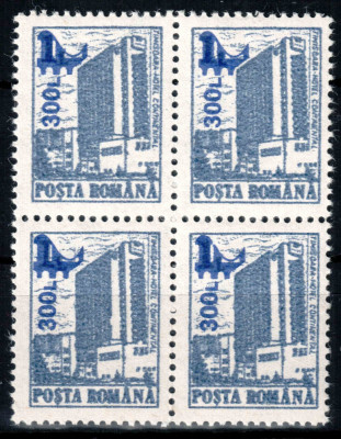 Romania 2000, LP 1527, Hoteluri si cabane 1991 - supratipar &amp;quot;pod&amp;quot;, bloc 4, MNH! foto