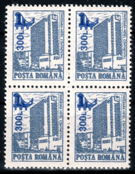 Romania 2000, LP 1527, Hoteluri si cabane 1991 - supratipar &quot;pod&quot;, bloc 4, MNH!