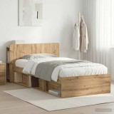 Cumpara ieftin Cadru de pat cu depozitare Stejar Artizanal 100 x 200 cm