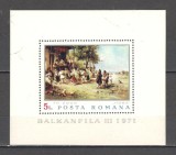 Romania.1971 Expozitia filatelica BALCANFILA:Pictura-Bl. TR.336, Nestampilat