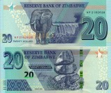 ZIMBABWE 20 dollars 2020 UNC!!!