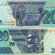 ZIMBABWE 20 dollars 2020 UNC!!!