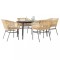 Gossi set mobilier de gradina cu perne 5 piese maro sticla polirattan