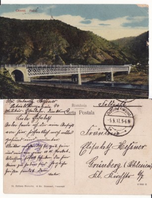 Caineni, Valcea-Podul-cenzura militara WWI, WK1 foto