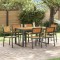Gossi set de dining pentru gradina cu 7 piese din lemn masiv de acacia si metal