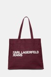 Karl Lagerfeld Jeans geantă de bumbac culoarea roz, A1W50002