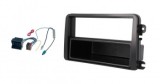 Rama Radio 1 DIN VW Golf 5 V Passat B6 Touran Caddy + Adaptor Alimentare Antena ISO Negru