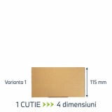 SET 20 cutii inaltime variabila 210x165x55-115 mm cu AUTOADEZIV, BANDA DESIGILARE