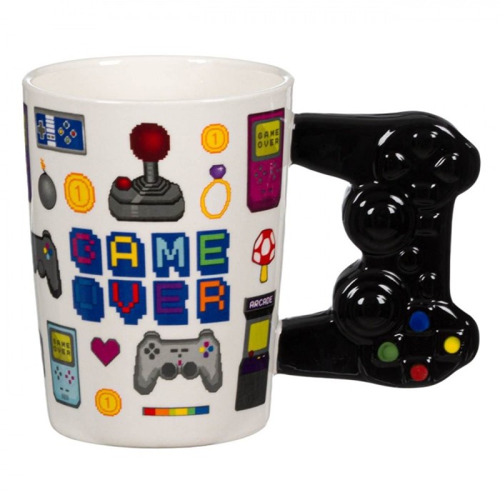 Cană Ceramică 3D, Model Joystick, Multicolor, Capacitate 375 ml