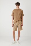 Medicine pantaloni scurti din bumbac culoarea bej
