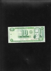 Rar! Nicaragua 10 cordobas 2002 seria23705700 unc