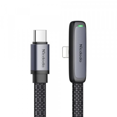 Cablu Date si Incarcare USB-C - Lightning McDodo CA-3350 Angled, 36W, 1.2m, Negru foto