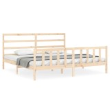 Cumpara ieftin Cadru de pat fara saltea, 200x200 cm, lemn masiv pin