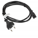 Cablu de alimentare TV radiocasetofon, lungime 1.8m, Lanberg 40980, Euro, CEE 7 16 la IEC 320 C7, 2 pini, 10A, negru