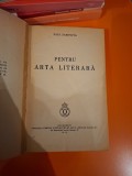 Pentru arta literară - Paul Zarifopol