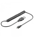 Cablu spiralat USB la micro USB 1m Goobay