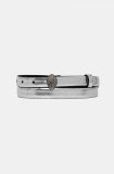Kurt Geiger London curea de piele 20 EAGLE BELT femei, culoarea argintiu, 9693463109