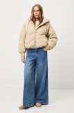 Medicine geaca culoarea bej, de iarna, oversize