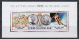 Cook 1991 - Jocurile Olimpice - Albertville și Barcelona, ​​1992, Colita, MNH, Nestampilat