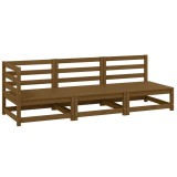 VidaXL Set mobilier de grădină, 3 piese, maro miere, lemn masiv de pin