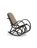 Scaun Balansoar Lemn Curbat Wenge, Textil, HM Max Bis Plus, 90 kg, Living/Dormitor, Confortabil, Relaxare