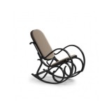Scaun balansoar HM Max Bis Plus, textil, cadru lemn curbat, 90 kg, wenge