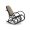 Scaun balansoar HM Max Bis Plus, textil, cadru lemn curbat, 90 kg, wenge