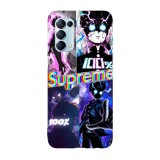 Husa compatibila cu Oppo A55, Viceversa, model Supreme Mob Psycho 100, Silicon, TPU, Transparent, Carcasa