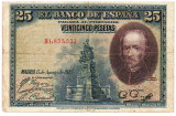 Spania 25 Pesetas 1928 P-74 Seria 1837533