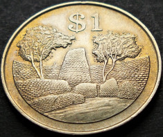 Moneda exotica 1 DOLAR - ZIMBABWE, anul 1980 *cod 5181 = excelenta foto