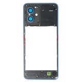 Carcasa Mijloc Motorola Moto G54 Albastra (Blue) cu Butoane Volum, Bulk